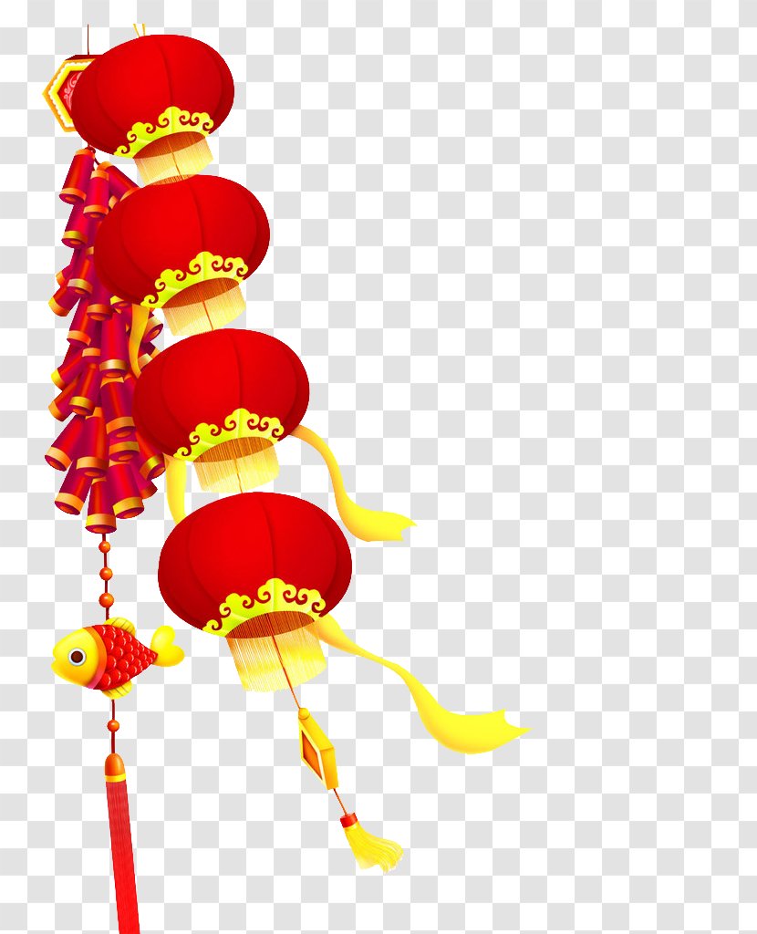 Chinese New Year Lantern Festival - Petal - Red Lanterns Transparent PNG