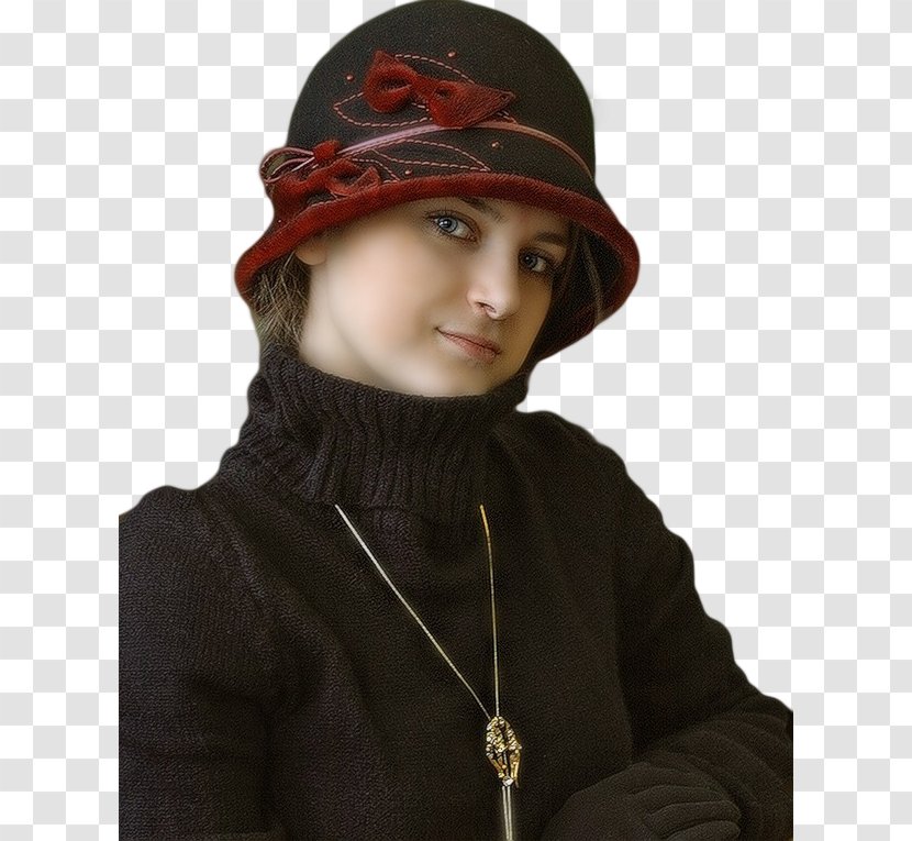 Knit Cap Fedora Neck Knitting - Headgear - Woman Transparent PNG