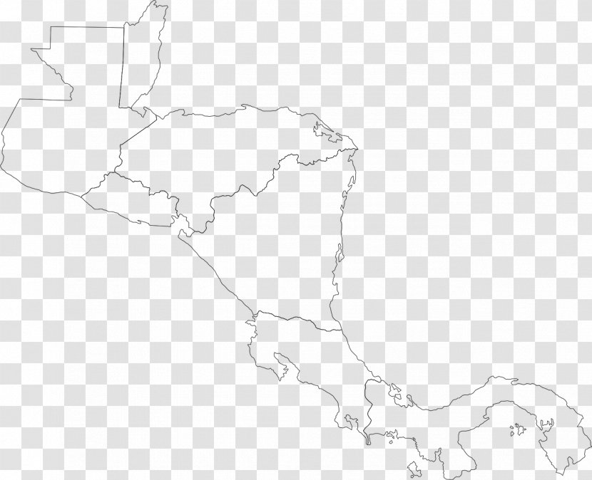 Line Art /m/02csf Drawing Coloring Book - Central America - Latin Map Transparent PNG