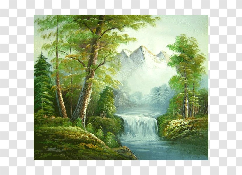 Landscape Painting Acrylic Paint Oil Drawing - Rainforest Transparent PNG