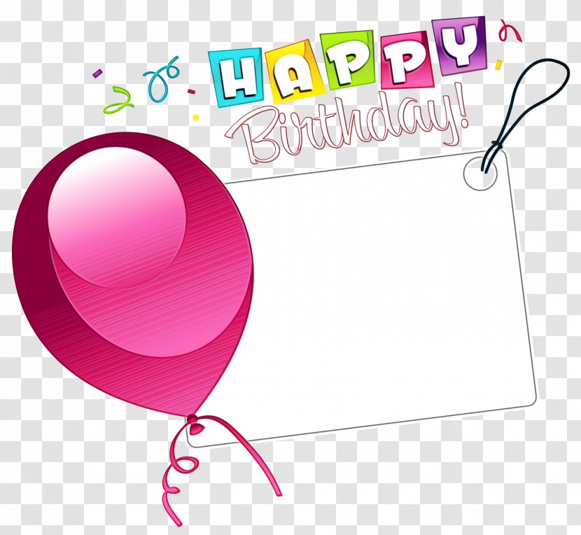 Hello Kitty Happy Birthday - Magenta Pink Transparent PNG