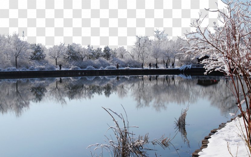 Beijing Botanical Garden Fairy Lake Humble Administrators - Body Of Water - Garden, Two Snow Transparent PNG