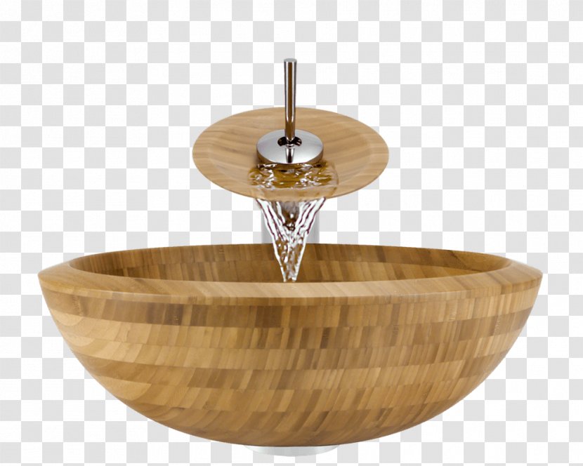 Bowl Sink Bamboo Bathroom Cabinetry - Table Transparent PNG