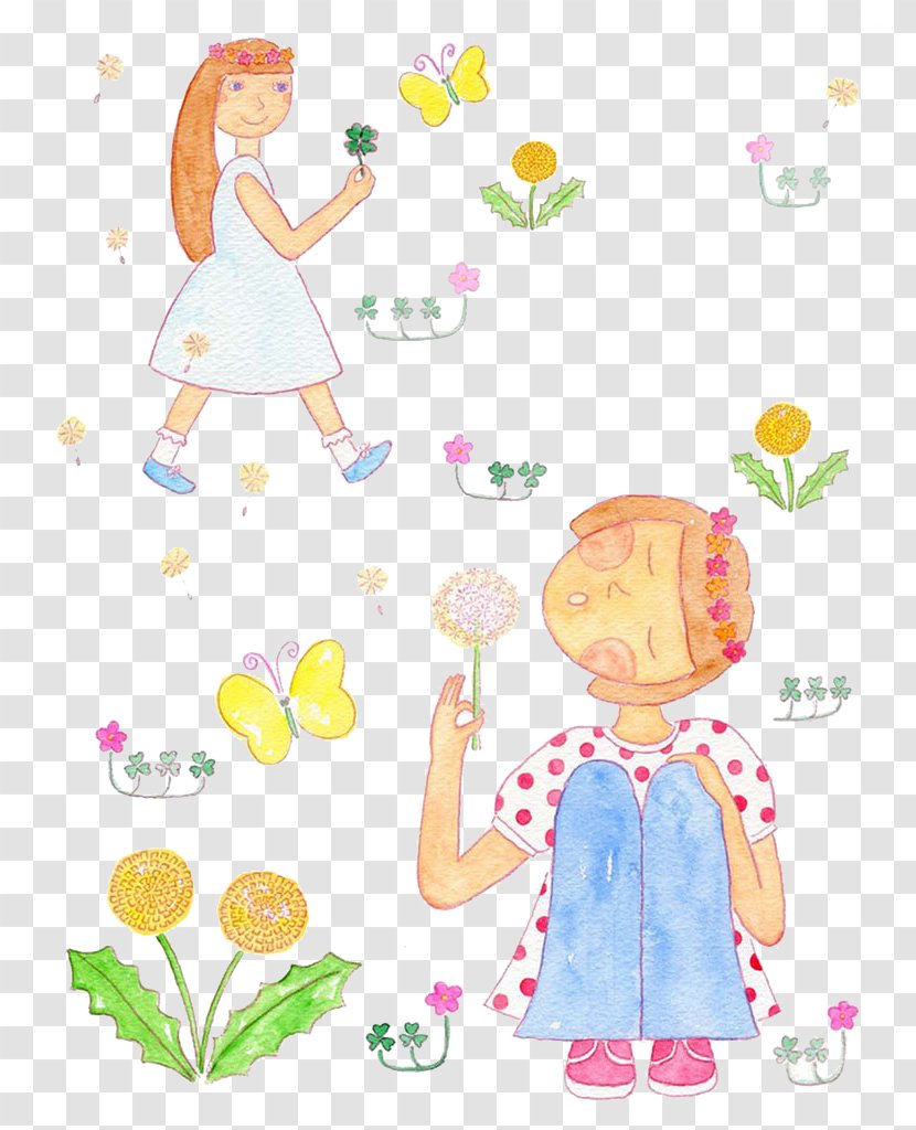 Child Art Illustrator Clip - Flower - Children And Flowers Transparent PNG