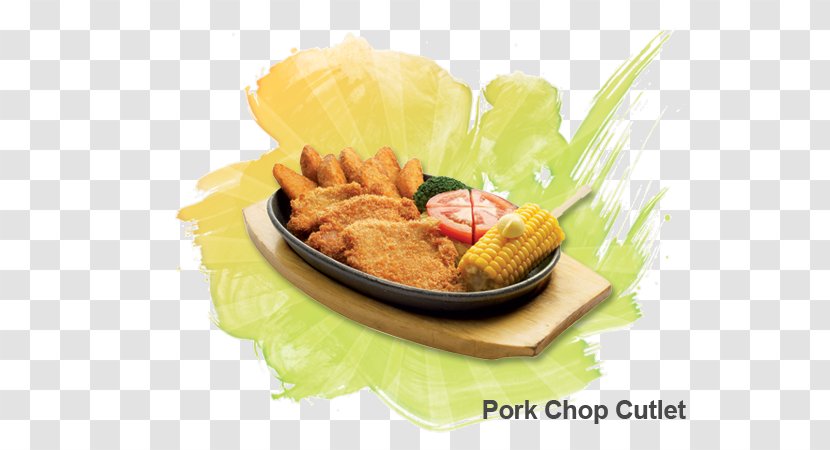 Vegetarian Cuisine Fast Food Junk Platter Side Dish - La Quinta Inns Suites - Pork Chops Transparent PNG