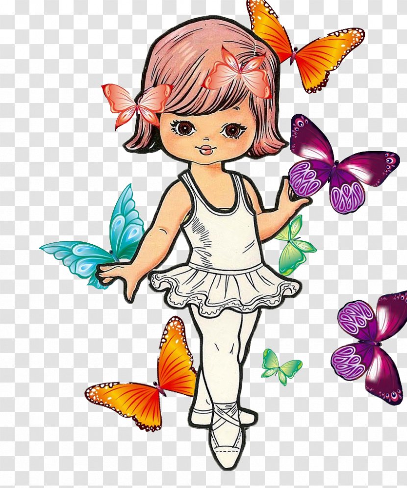 Paper Doll Flower Clip - Mythical Creature Transparent PNG