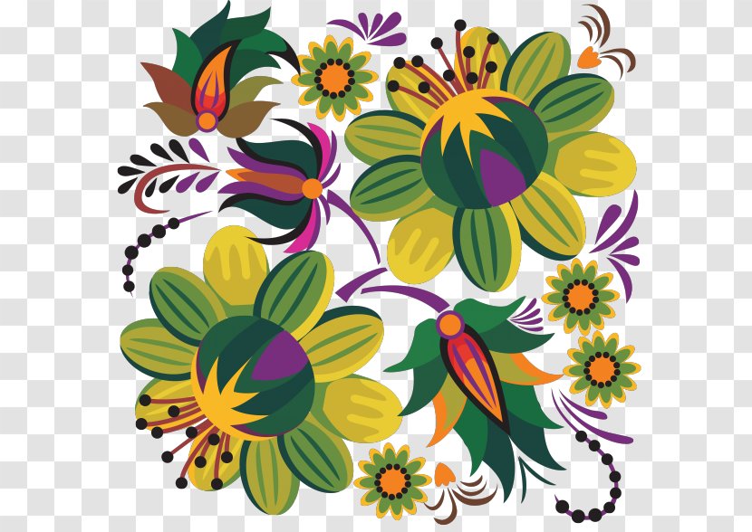 Floral Design Embroidery Ornament Cross-stitch Pattern - Flora - Hand-painted Flowers Transparent PNG