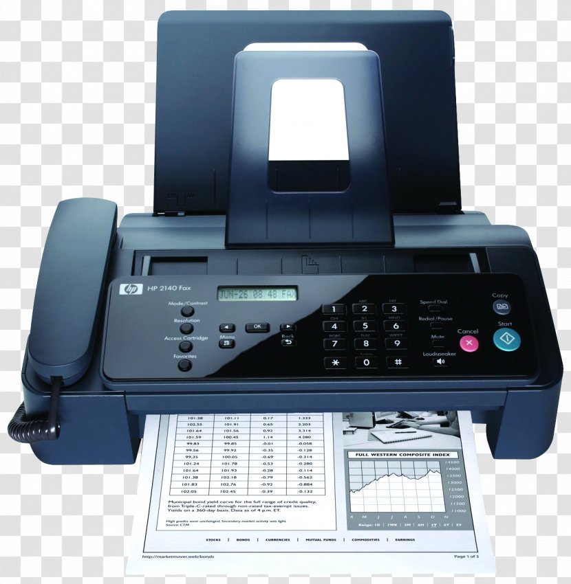 Hewlett Packard Enterprise Paper Fax Photocopier Hewlett-Packard - Machine Transparent PNG