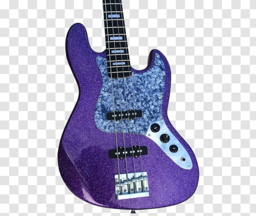 Bass Guitar Acoustic-electric Double - Acoustic - Purple Glitter Transparent PNG