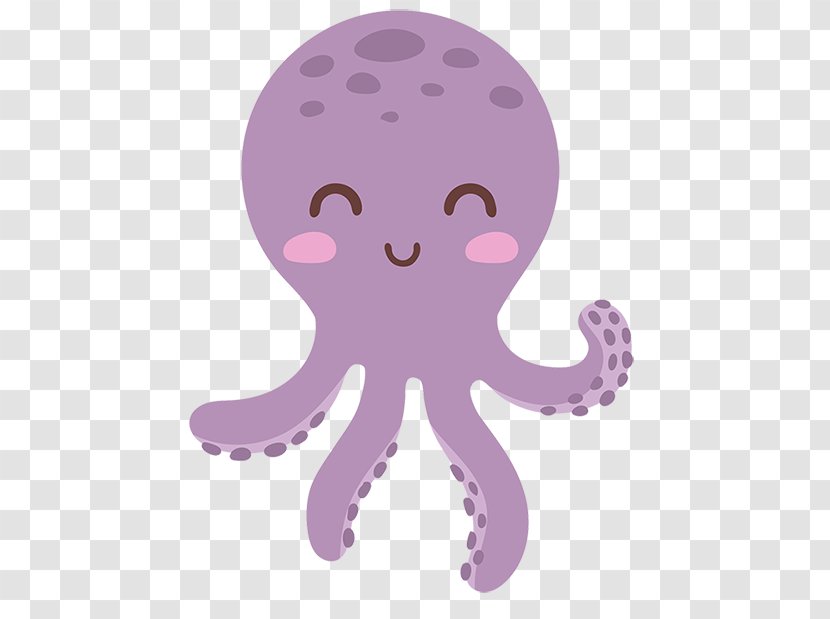 Octopus Royalty-free Cartoon - Violet - Octopus-cartoon Transparent PNG