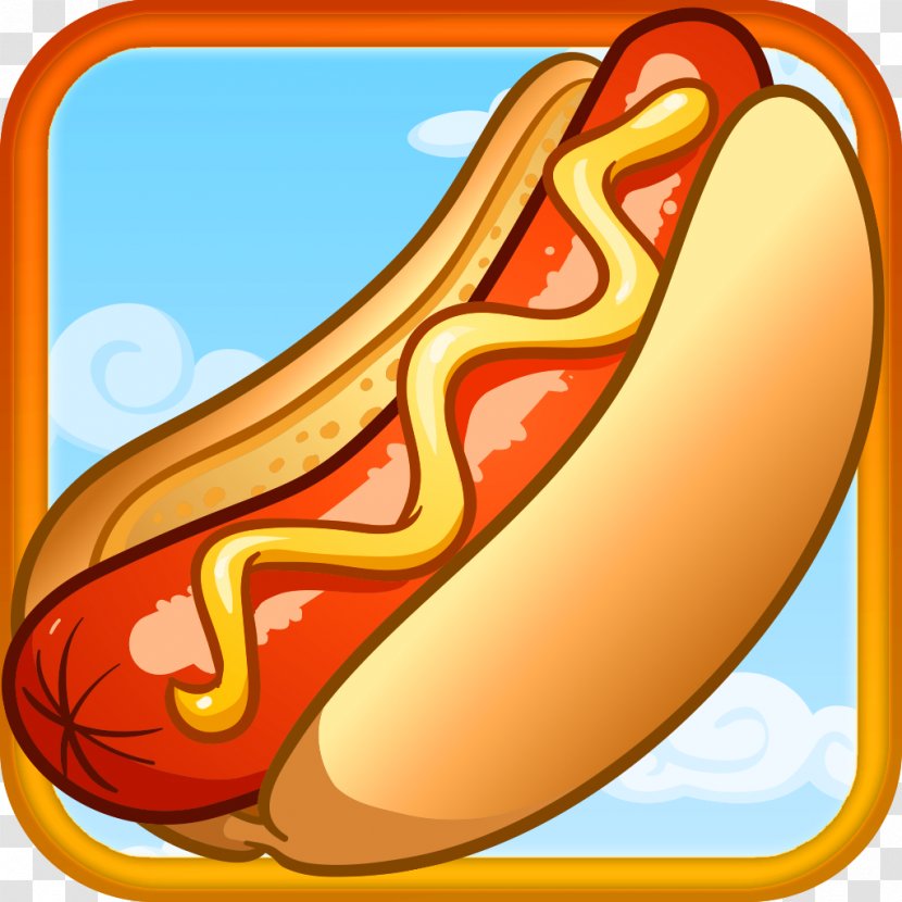 Hot Dog Stand Fast Food App Store - Watercolor - Hotdog Transparent PNG