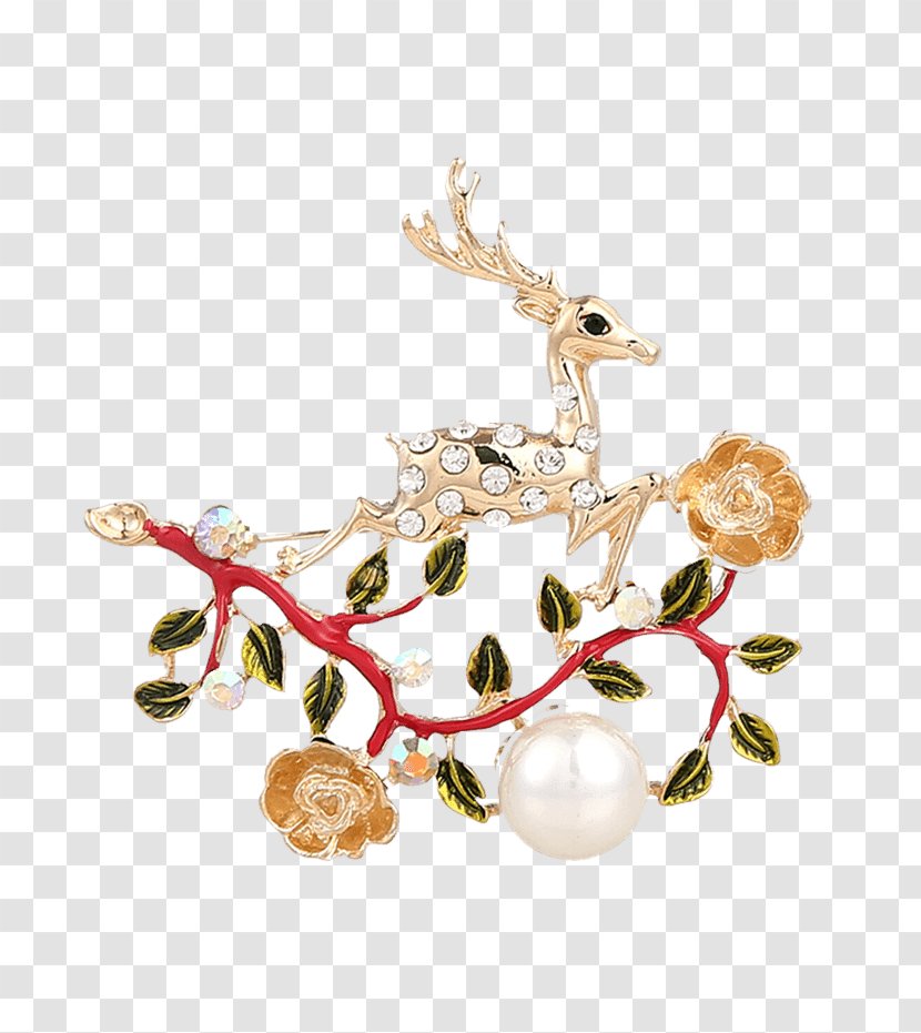 Brooch Jewellery Anklet Christmas Ornament Deer - Handmade Jewelry - CHINESE CLOTH Transparent PNG