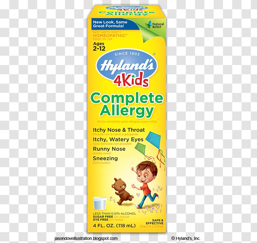 Hyland's Allergy Homeopathy Cough Medicine Common Cold - Hay Fever Transparent PNG
