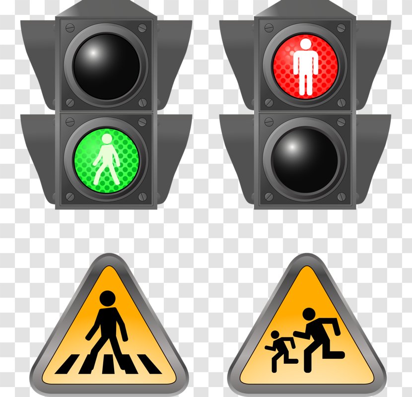 Traffic Light Pedestrian Clip Art - Audio - Lights Painted Cards Transparent PNG