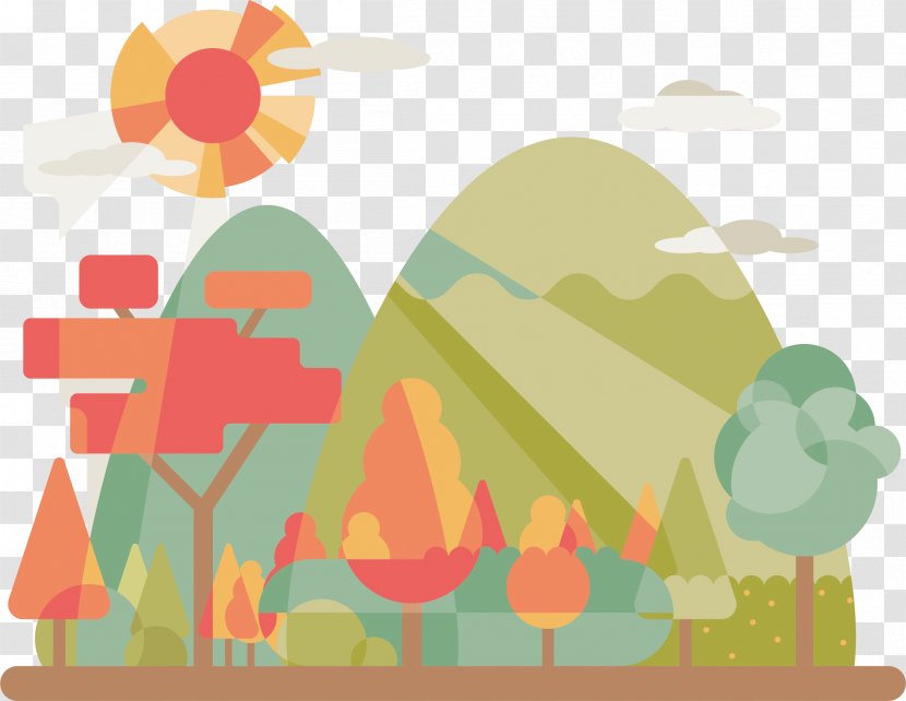 Euclidean Vector Landscape Architecture Illustration - Tree - Forest Diagram Transparent PNG