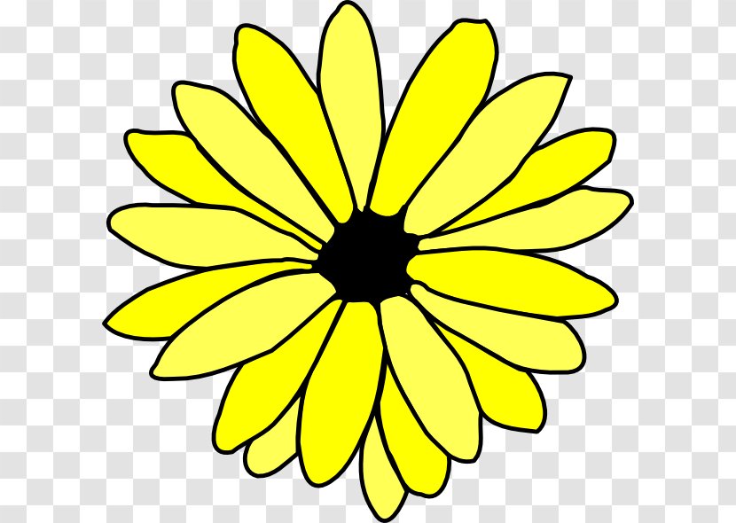 Flower Drawing Common Daisy Clip Art - Outline - Hawaii Transparent PNG