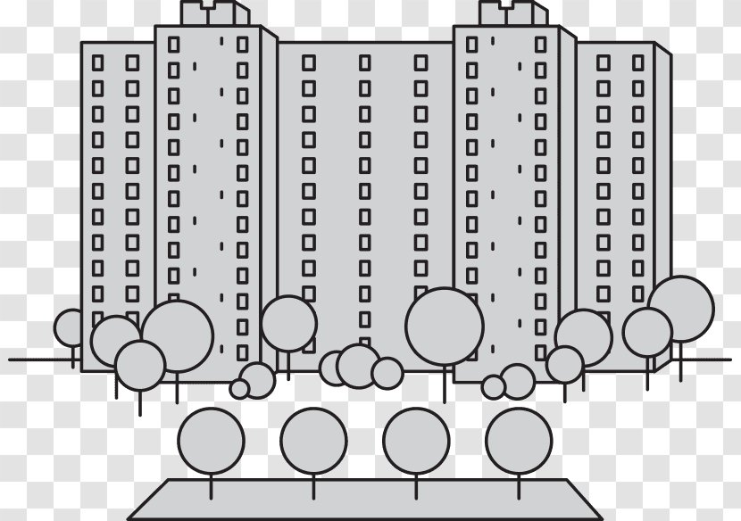 Riverton Square Apartment Building Fifth Avenue Furniture - Silhouette Transparent PNG