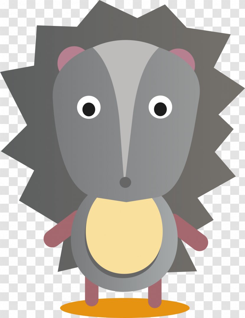 Hedgehog Cartoon Animation - Vertebrate - Gray Transparent PNG