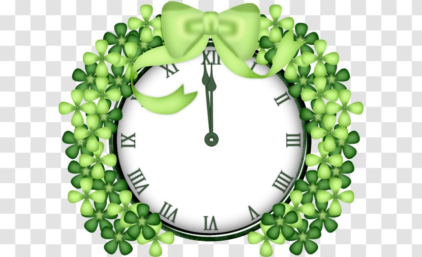 Clock RGB Color Model - Alarm - Green Bow Transparent PNG