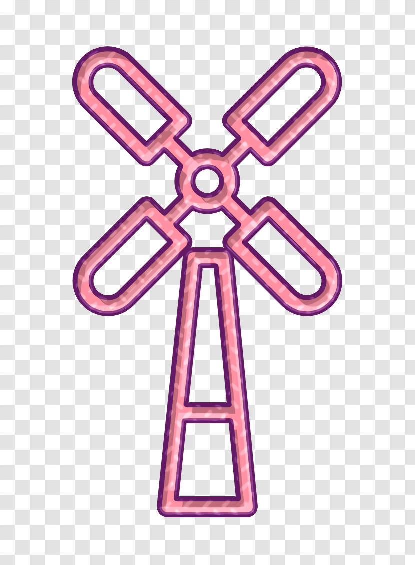 Windmill Icon Eolic Icon Cultivation Icon Transparent PNG