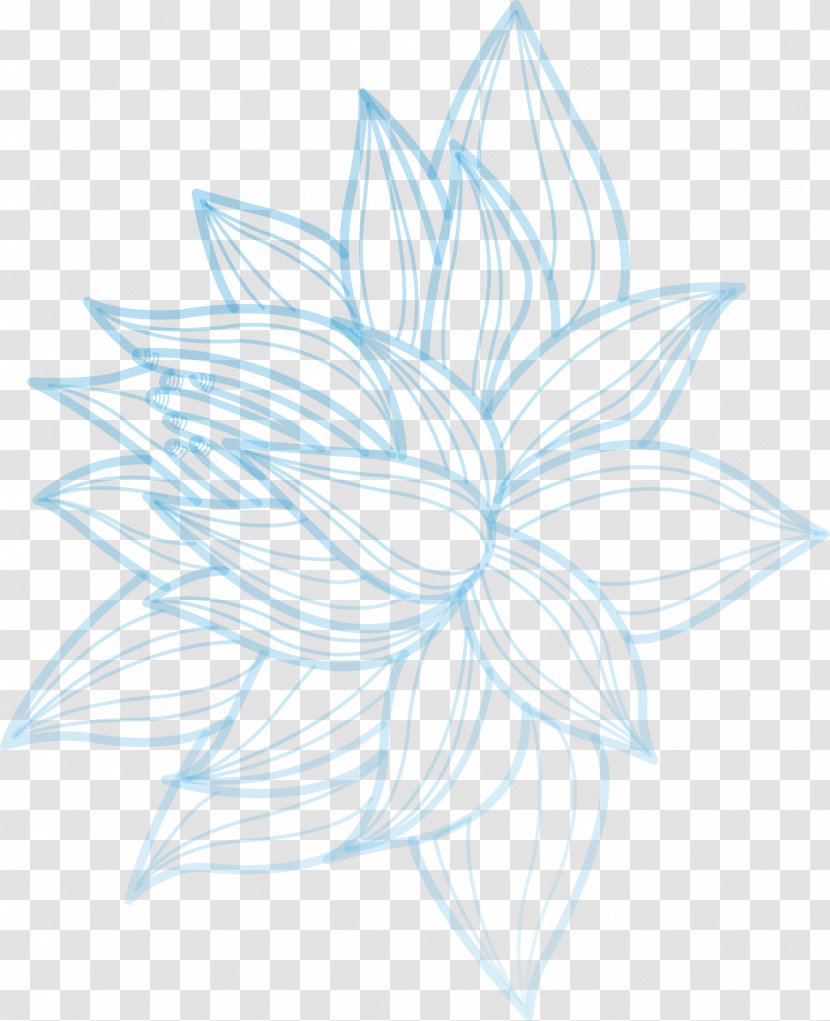 Blue Nelumbo Nucifera - Flowering Plant - Lotus Line Transparent PNG