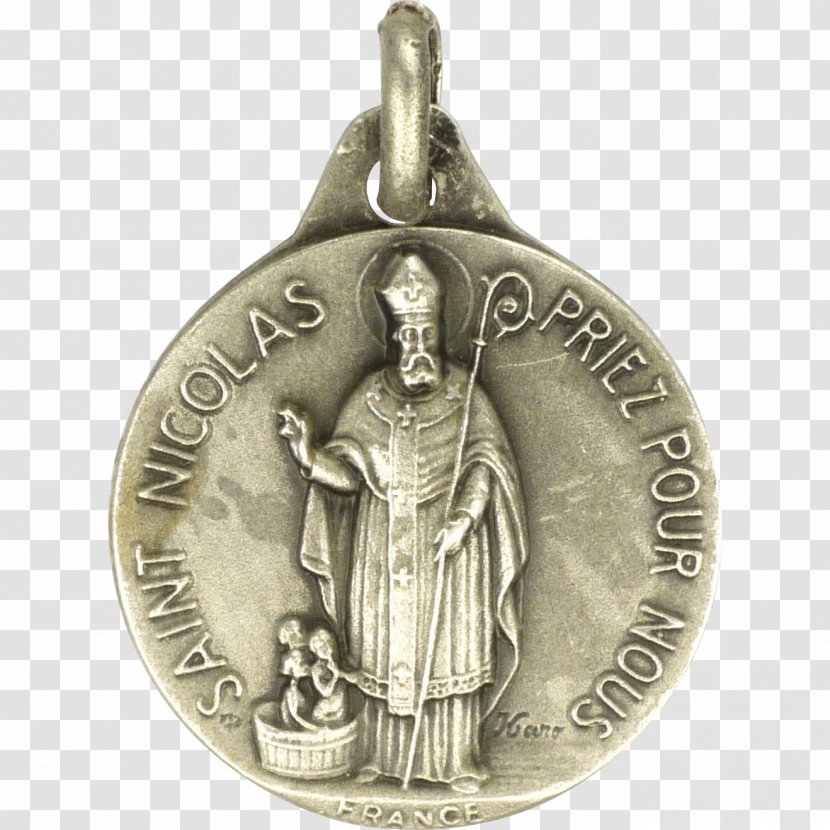 Bronze Medal Silver Coin - Saint Nicholas Transparent PNG