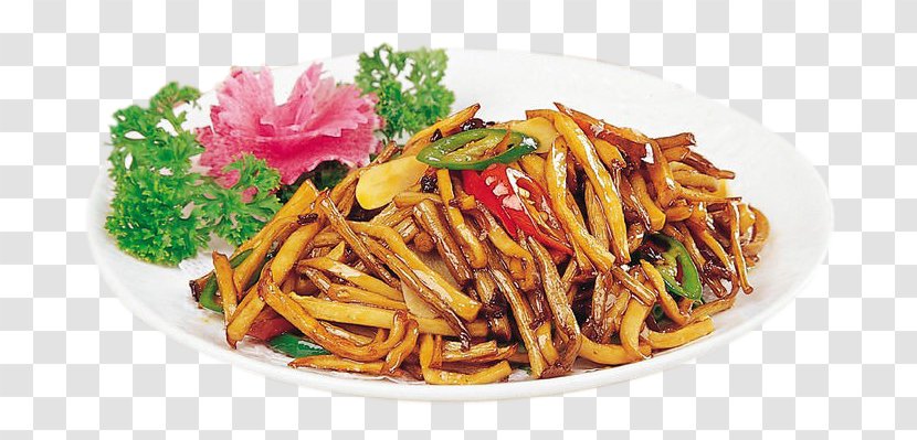 Chow Mein Lo Chinese Noodles Yakisoba Fried - Dry Stir Wild Mushroom Transparent PNG