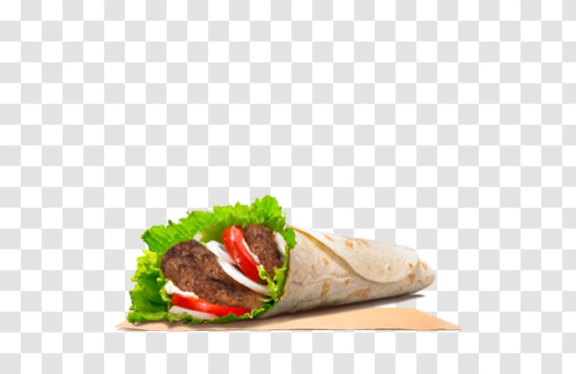 Wrap Hamburger Barbecue Kebab Burger King - Dish Transparent PNG