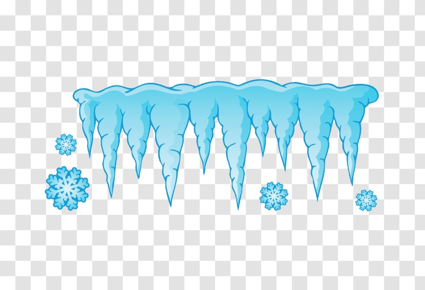 Icicle Clip Art - Jaw - Blue Icicles Transparent PNG