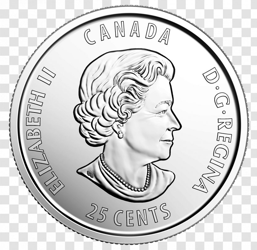 Canada National Hockey League Stanley Cup Coin Royal Canadian Mint - Black And White Transparent PNG
