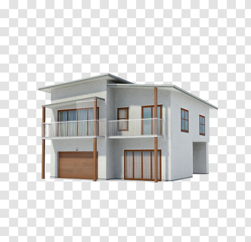 Show House 3D Modeling Modern Architecture Computer Graphics - Sunshine Villa Transparent PNG