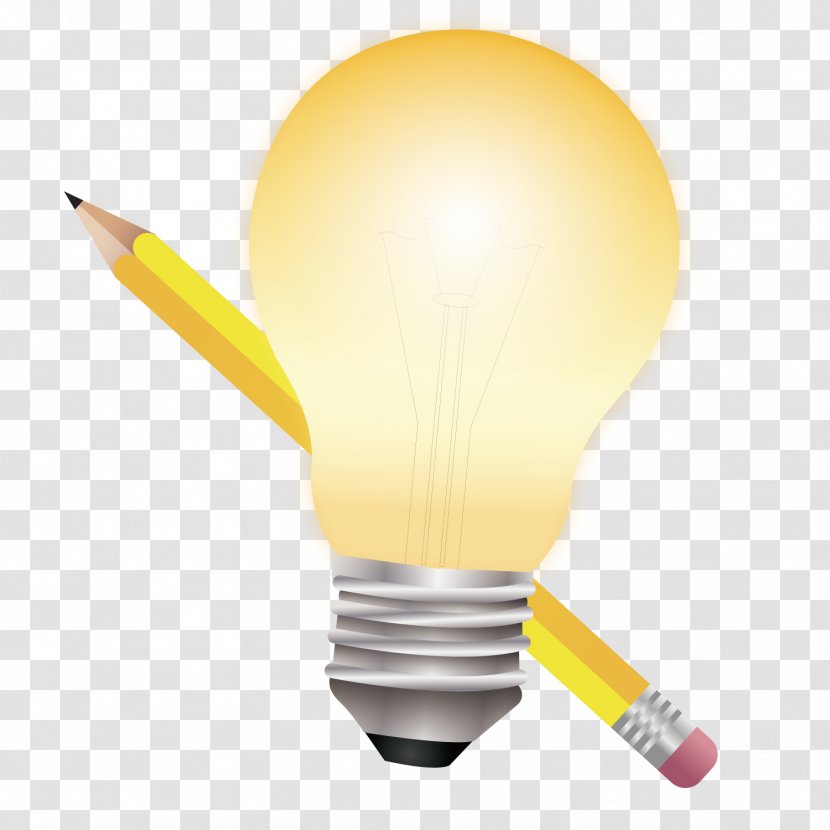 Incandescent Light Bulb Pencil Euclidean Vector - Energy Conversion Efficiency Transparent PNG