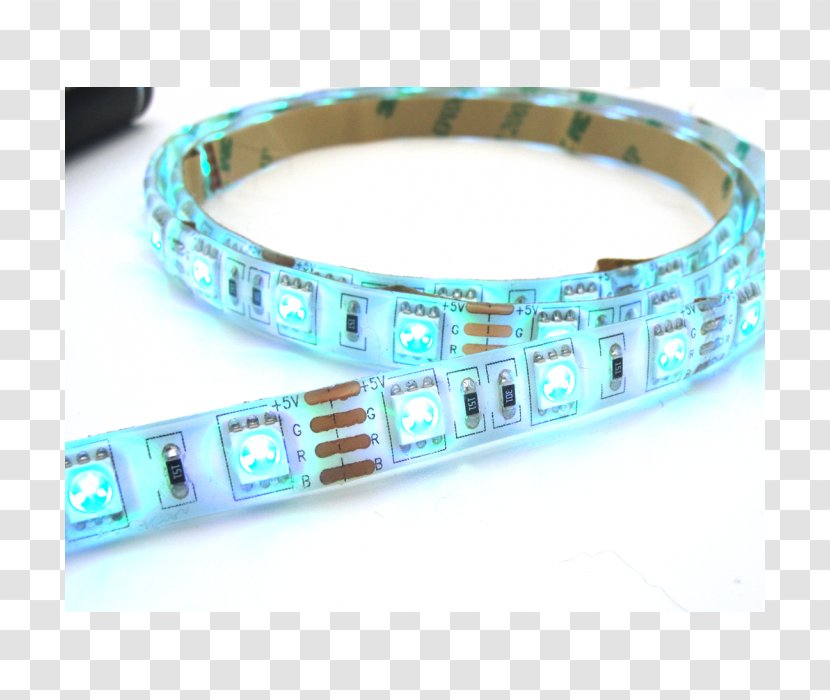 Turquoise Bracelet Bangle Bead Wristband - Jewelry Making - Led Strip Transparent PNG