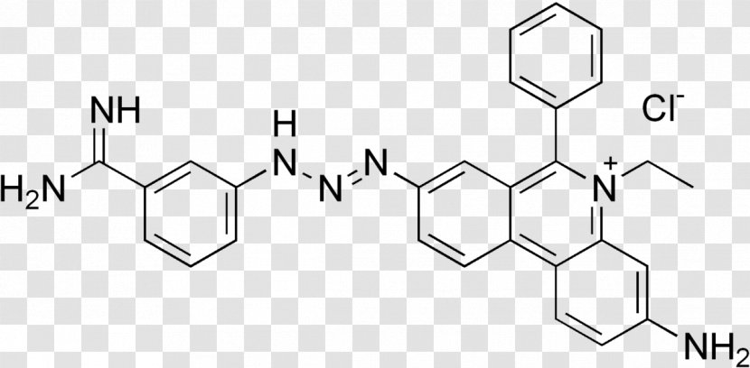 Isometamidium Chloride Trypanocidal Agent Hydrochloride Ethidium Bromide - White - Monochrome Transparent PNG
