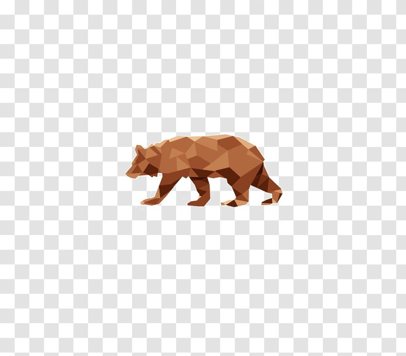 Brown Bear Logo - Silhouette - Gradient Transparent PNG