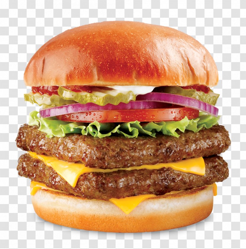 Hamburger Cheeseburger Wendy's Burger King Food - Fast Restaurant - Top Transparent PNG