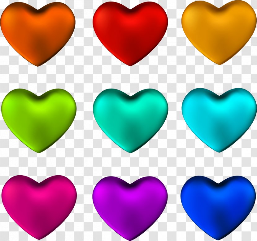 Heart Clip Art - Royaltyfree - Colorful Simple Love Transparent PNG