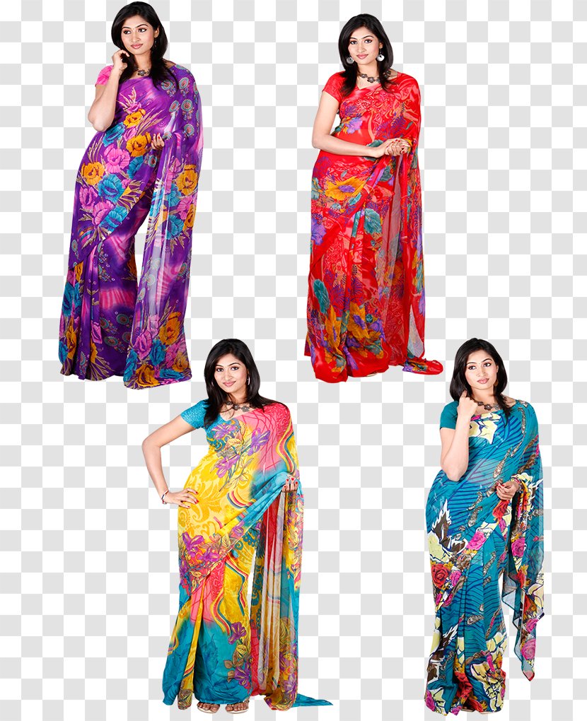 Sari Clothing Женская одежда Dress Georgette - Fashion Design Transparent PNG