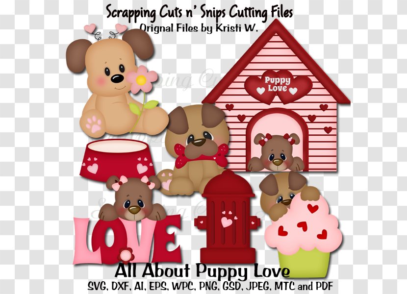 Puppy Love Gift Clip Art - Silhouette Transparent PNG