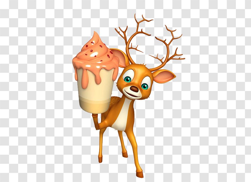 Deer Stock Illustration Royalty-free - Photography - A Little With Ice Cream Transparent PNG