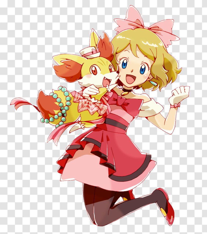 Pokémon X And Y Serena Ash Ketchum Pikachu - Watercolor Transparent PNG