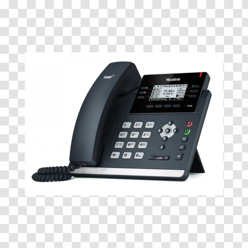 VoIP Phone YEALINK Yealink T42S Telephone Session Initiation Protocol Skype For Business Transparent PNG