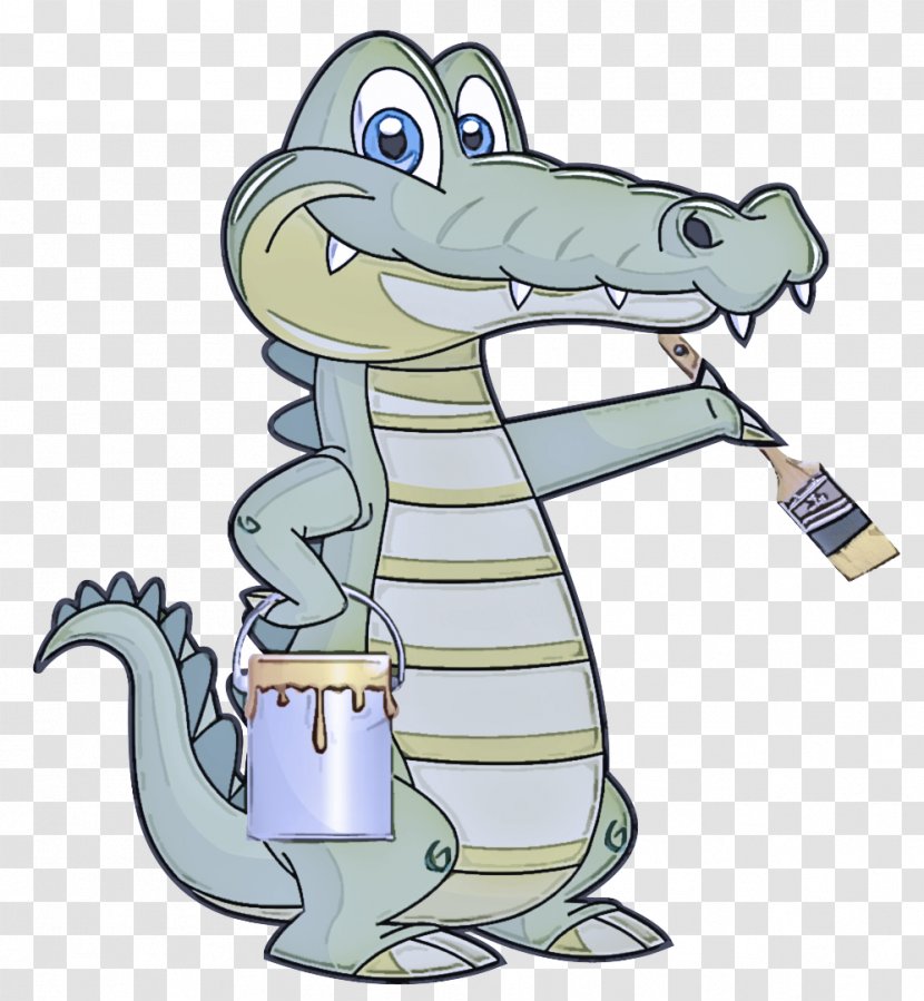 Cartoon Reptile Clip Art Crocodile Alligator - Crocodilia - Fictional Character Transparent PNG