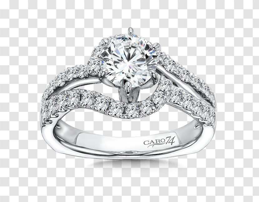 Diamond Engagement Ring Princess Cut Carat - Platinum Transparent PNG