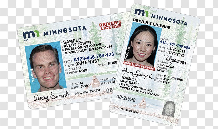 Minnesota Driver's License Driving Identity Document - Illegal Gambling Statement Transparent PNG