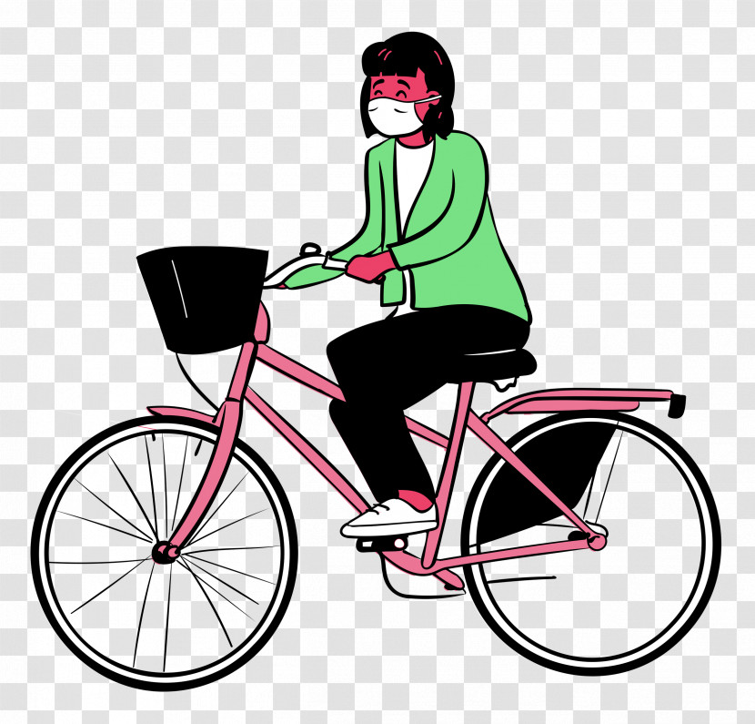 Woman Bicycle Bike Transparent PNG