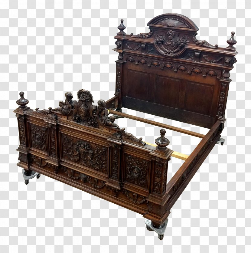 Furniture Bed 18th Century Headboard Renaissance - Italian - Antique Transparent PNG