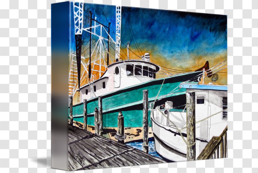 Canvas Print Watercolor Painting Art Oil Reproduction - Boat Transparent PNG
