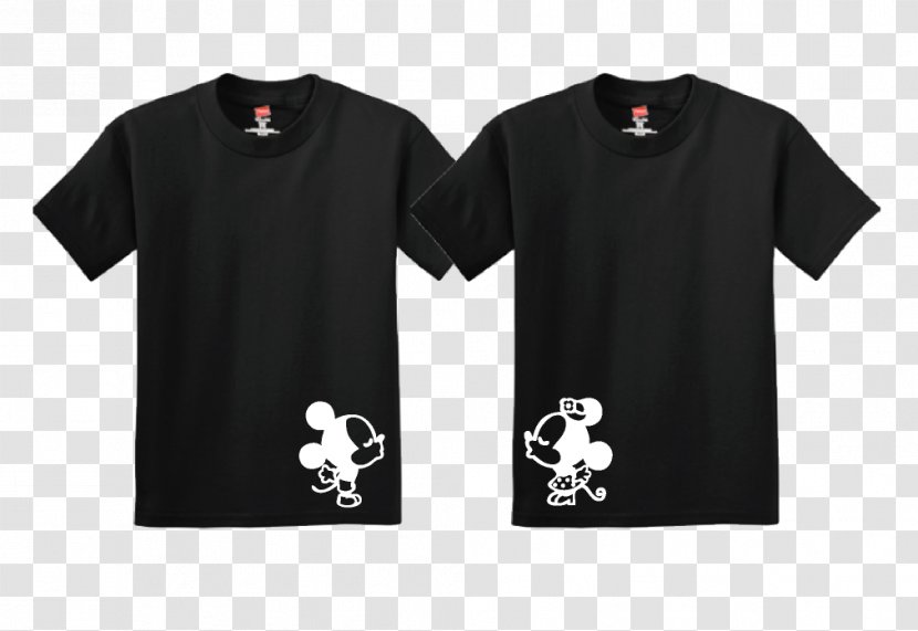 T-shirt Minnie Mouse Mickey Epic Couple - Black Transparent PNG