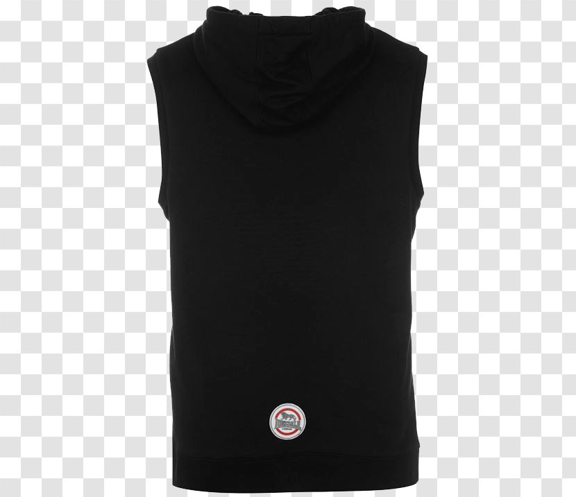 T-shirt Hoodie Top Sleeveless Shirt - Black Transparent PNG